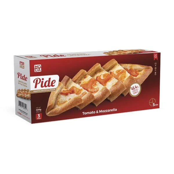 Moda Pide With Mozzarella & Tomato (3pcs) 135gr