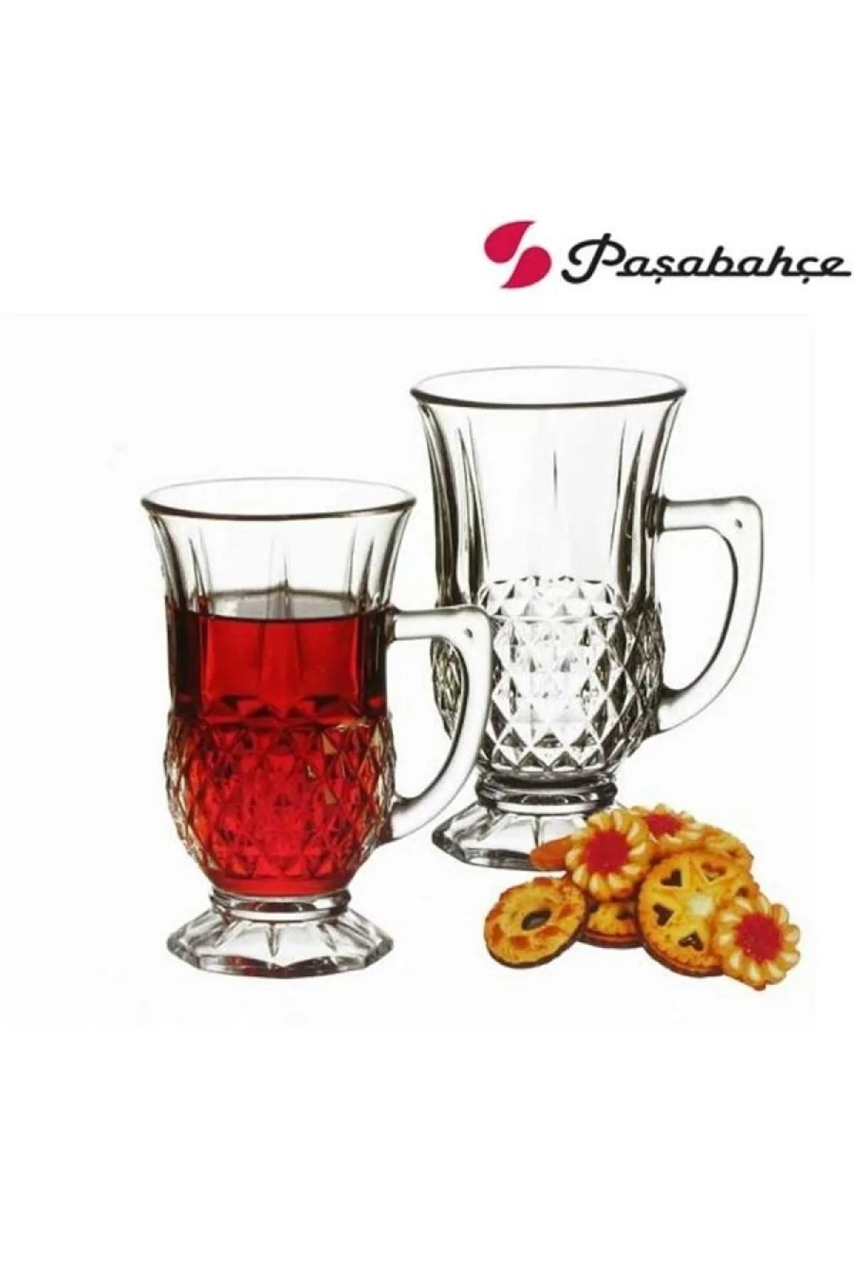 Pasabhace Tea Glass Istanbul Pedestal 55671 6pcs