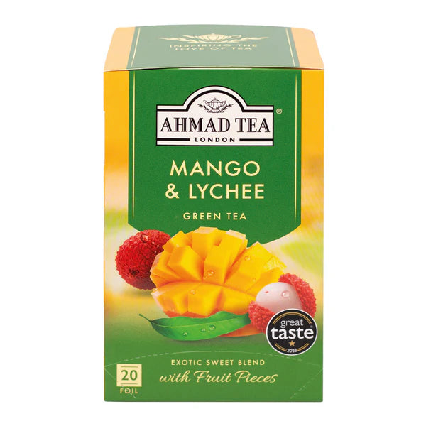 Ahmad Tea 20 Foil T-Bag Green Mango Lych 40gr