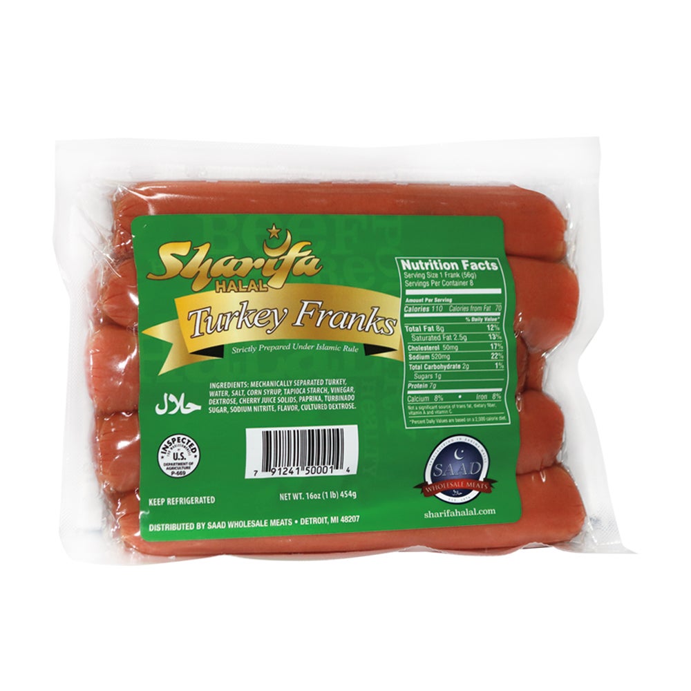 Sharifa Turkey Franks 16oz
