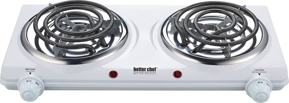 Better Chef Dual Countertop Electric Range Stainless Steel