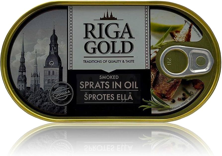 Riga Smoked Sprats Briv Oval 190gr