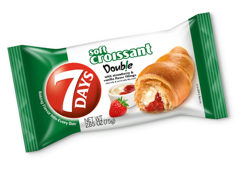 7- Day Croissant Strawberry & Vanilla 75gr