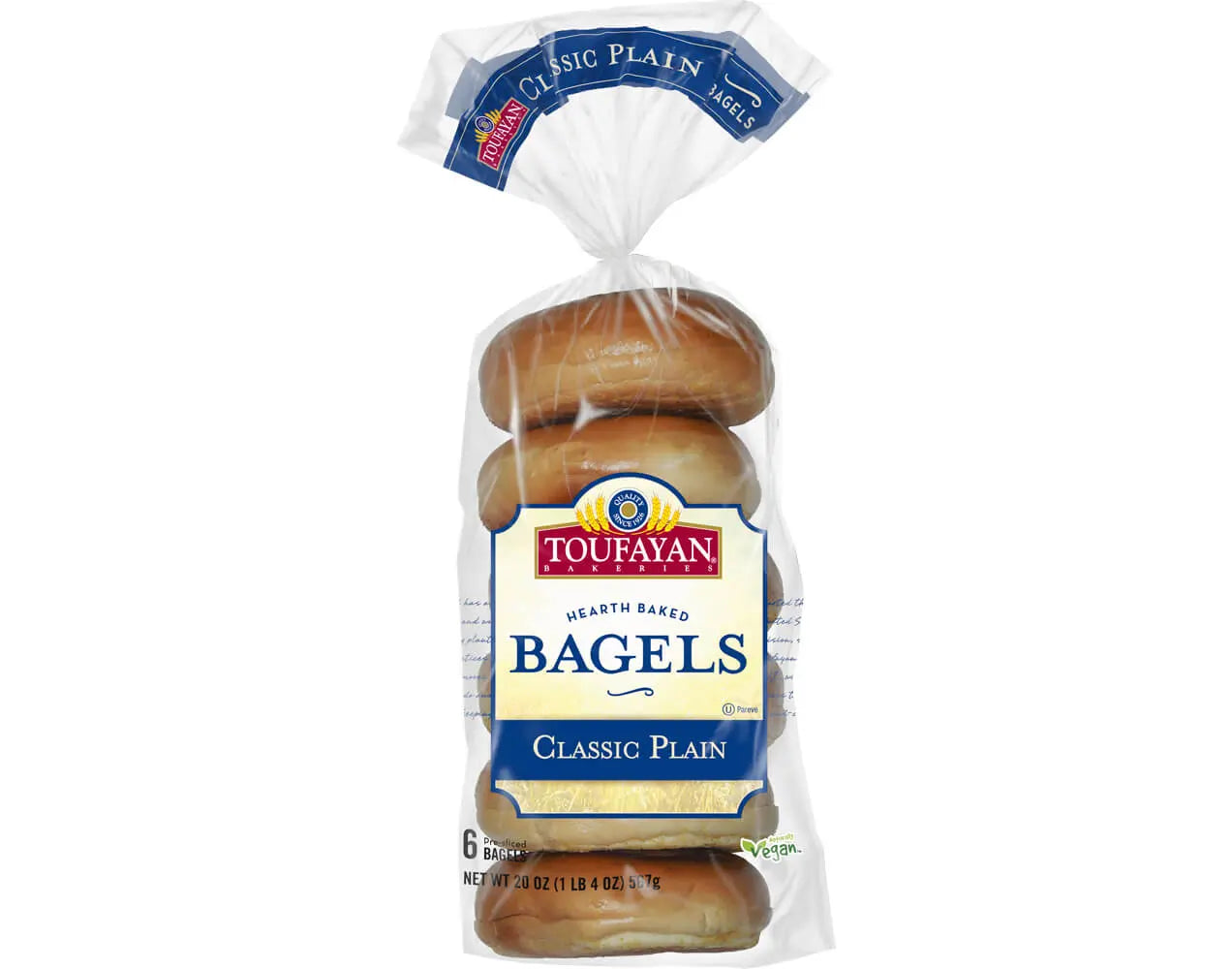 Toufayan Plain Bagel 20oz