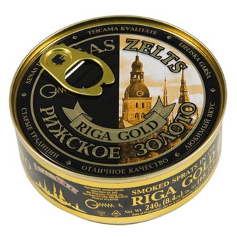 Riga Gold Smoked Sprats In Oil Eo 240gr