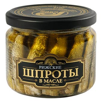 Riga Smoked Sprats In Oil Jar 250gr