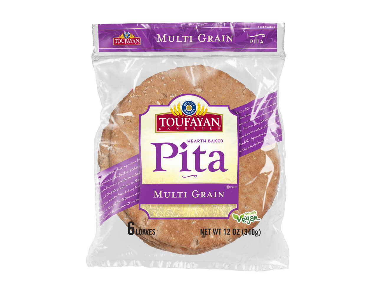 Toufayan Pita Multi Grain 12oz