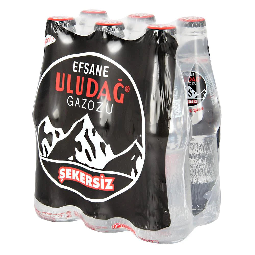 Uludag Gazoz Sugar Free In Glass Bottle 6*250ml