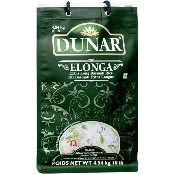 Dunar Elonga Extra Long Basmati Rice 10lb