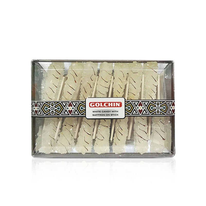 Golchin White Candy With Saffron On Stick 8oz