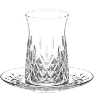 Lav Odin Tea Glasses And Saucer 12pcs Set 5.7oz