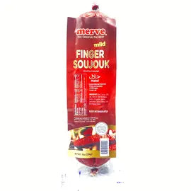 Merve Beef Finger Soujouk Hot In Pack Foil 10oz
