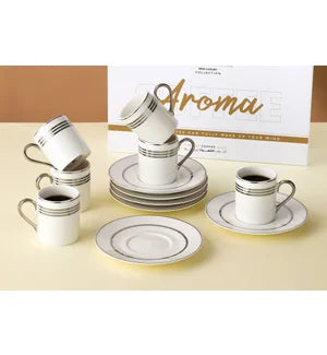 Aroma Coffee Cup Set Silver