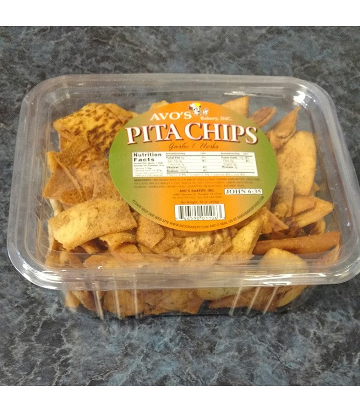 Avos Garlic & Herbs Pita Chips 12oz