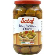 Sadaf Green Olive Cracked & Spicy 12oz
